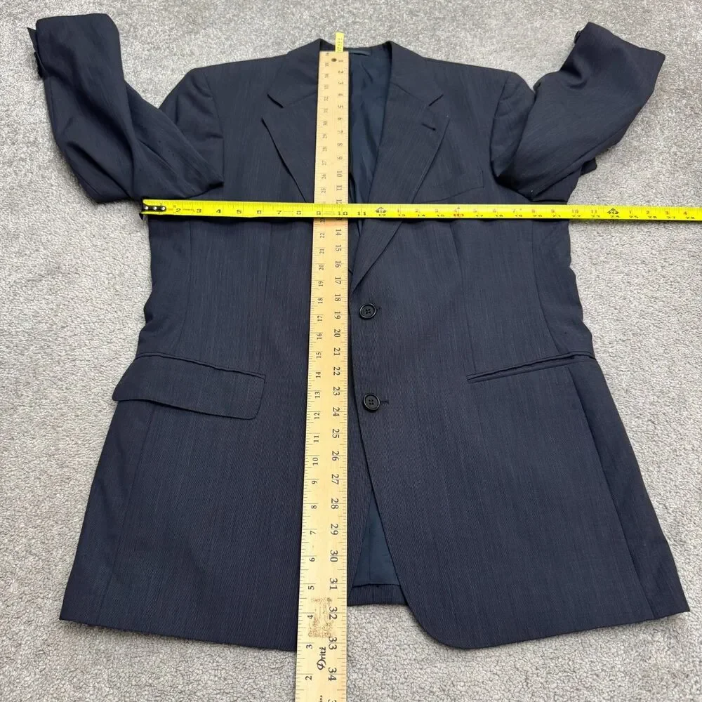 Hugo Boss Apollon Olymp Suit Blazer Jacket Men 40R Navy Blue Virgin Blue Classic